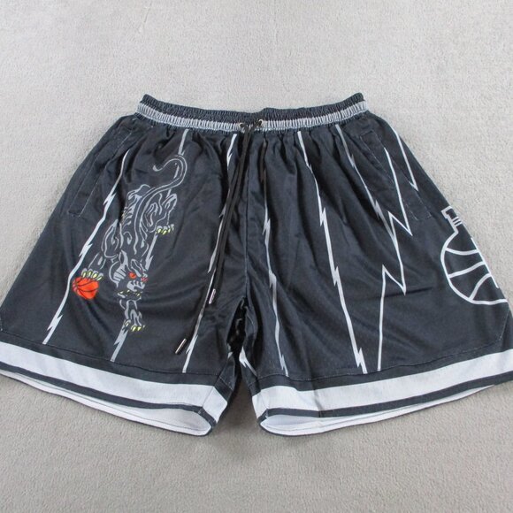 In the Lab Stealth Shorts Men Large Black Basketball Drawstring Heavyweight Mesh - Picture 3 of 10